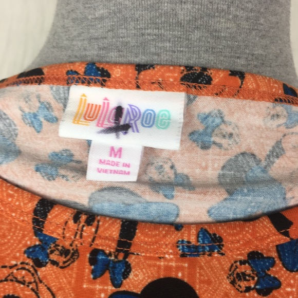 ✨NEW LuLaRoe Minnie Mouse Orange Irma Top - Picture 4 of 4